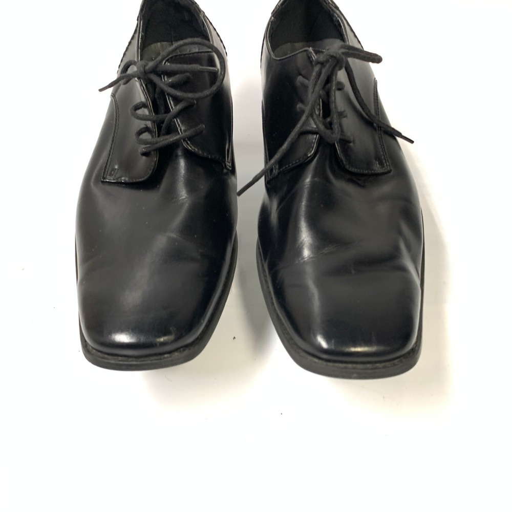 Carlo Morandi Mens Black Square Toe Lace Derby Dress Shoes 11 M Formal Business